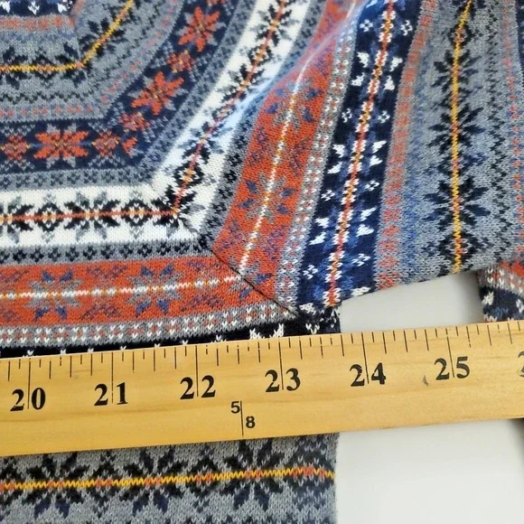 Southern Pines Fair Isle Knit Crewneck Sweater Men's XL Gray Red Multicolor - Picture 6 of 10